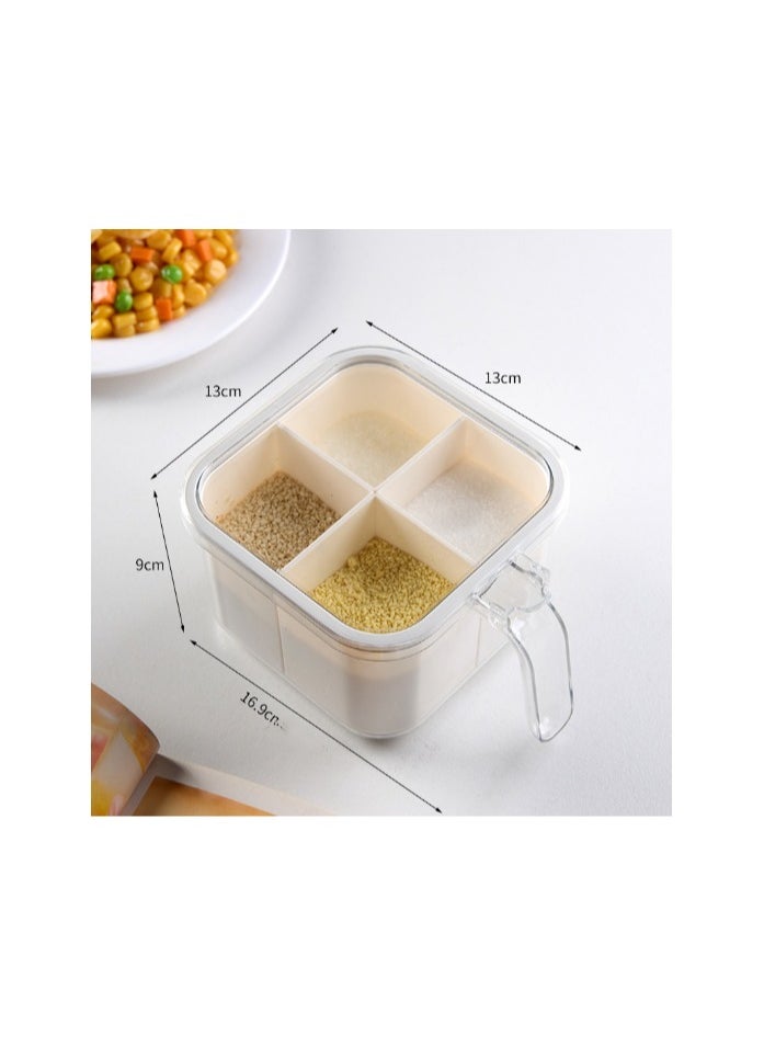 Transparent 3-in-1 Seasoning Jar Storage Box