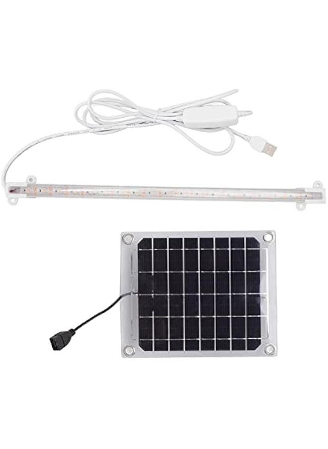 Grow Light, Solar Plant Grow Lights, Solar Grow Lights for Outdoor Plants, Led Plant Grow Light Strip, Grow Lights for Indoor Plants, for Balcony Greenhouse Herbs Vegetables Flower(10W)