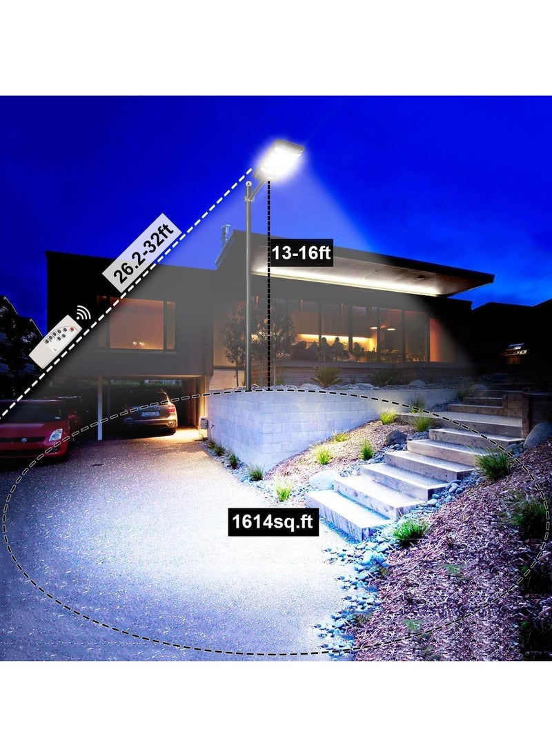 3600w Solar Street Light Dusk to Dawn With Remote Control Motion Sensor Solar Lights Outdoor Waterproof Perfect for Patio Shed Garden Backyard