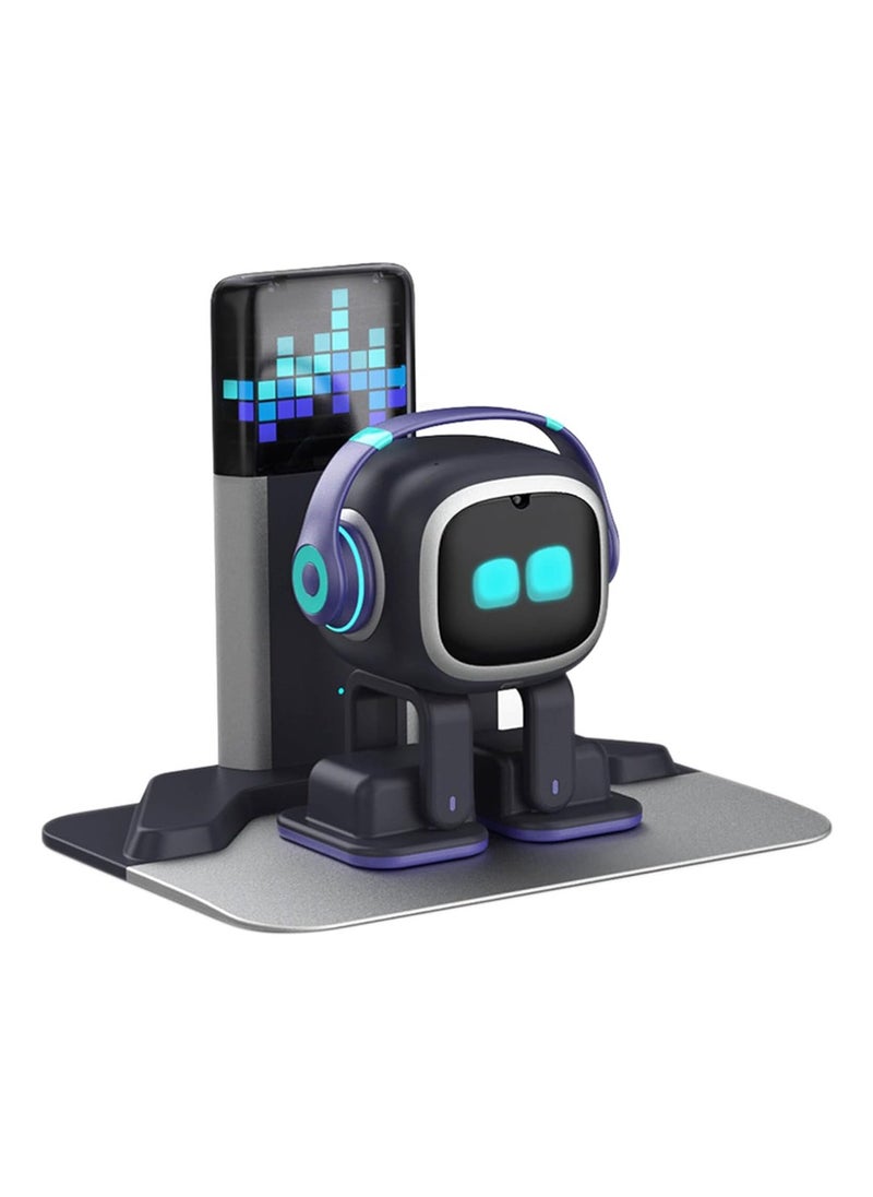 EMO Go Home AI Desktop Pet Robot - ChatGPT Enabled with Voice Commands & Dance Feature, Interactive Robot Pet with EMO Smart Lighting Automatic Charging Version