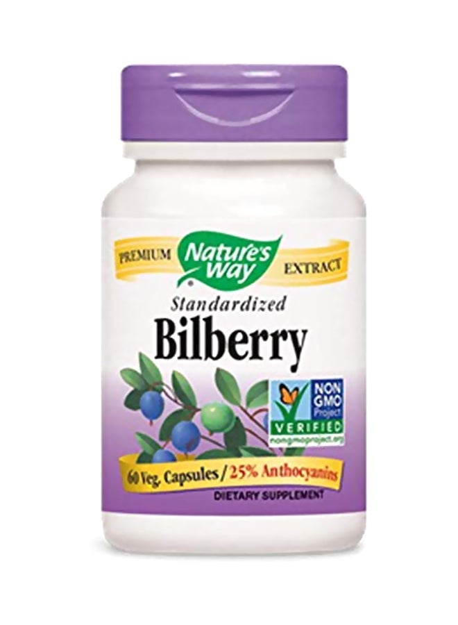 Pack Of 6 Standardized Bilberry - 60 Veg Capsules