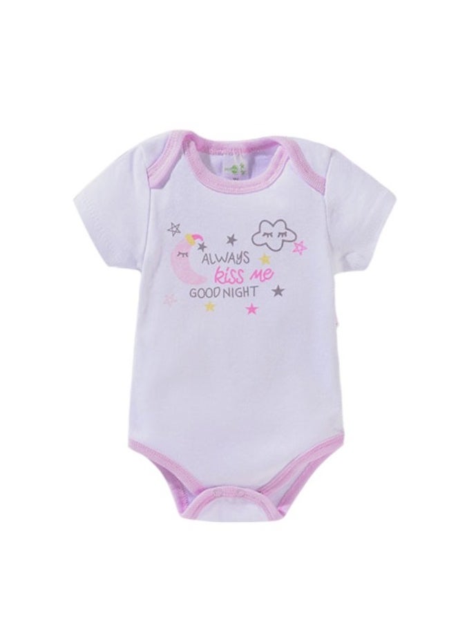 Bambimici 3-Piece Short Sleeve Printed Bodysuit for Baby Girl