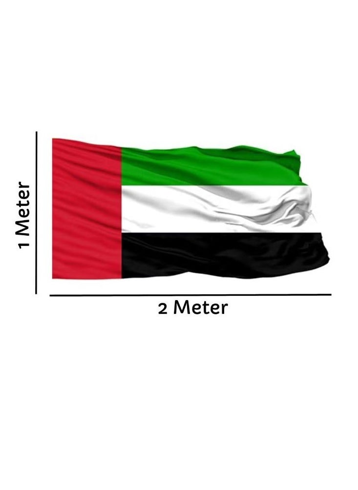 UAE Flag United Arab Emirates Flag National Day Durable Long Lasting For Outdoor And Indoor Use For Building Home And Car Decoration 1X2 Meter