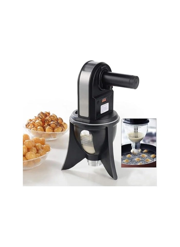 Electric Sweet Dumpling, Luqaimat, Loqumat Al Kadey And Sweet Ball Maket With Digital Screen Counter, On And Off Switch And Easy To Clean - 1 Liter Black