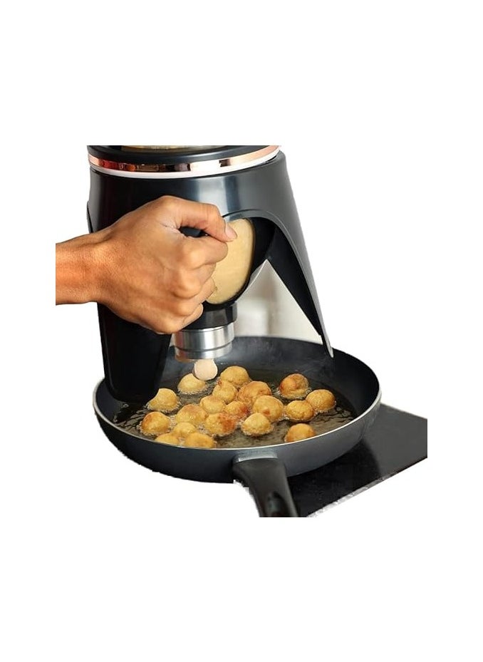 Electric Sweet Dumpling, Luqaimat, Loqumat Al Kadey And Sweet Ball Maket With Digital Screen Counter, On And Off Switch And Easy To Clean - 1 Liter Black