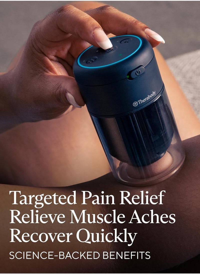 Therabody TheraCup Single - Portable Cupping Therapy - Muscle Tension Relief and Blood Circulation Device for Professionals & On-The-Go Athletes - Smart Cupping Therapy with ThermaVibration Technology