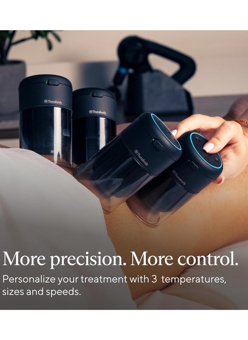 Therabody TheraCup Single - Portable Cupping Therapy - Muscle Tension Relief and Blood Circulation Device for Professionals & On-The-Go Athletes - Smart Cupping Therapy with ThermaVibration Technology