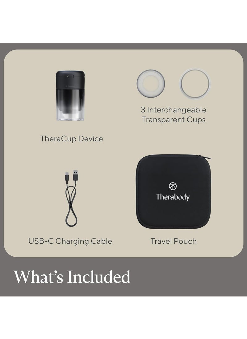Therabody TheraCup Single - Portable Cupping Therapy - Muscle Tension Relief and Blood Circulation Device for Professionals & On-The-Go Athletes - Smart Cupping Therapy with ThermaVibration Technology