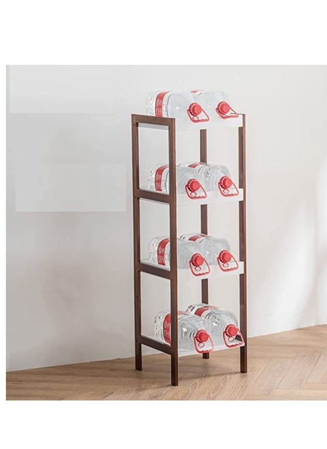 TOMSUN Wooden Storage Organizer For Home Living Room Hallway Bathroom Shelf Rack Wood Flowers Plants Stand Bookshelf Bookcase Freestanding Toilet Shelves