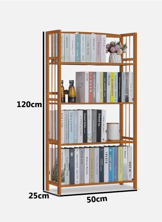 TOMSUN Wooden Modern Bookshelf Floor Standing Bookcase Storage Shelves Plant Display Stand for Home Office Living Room Bedroom