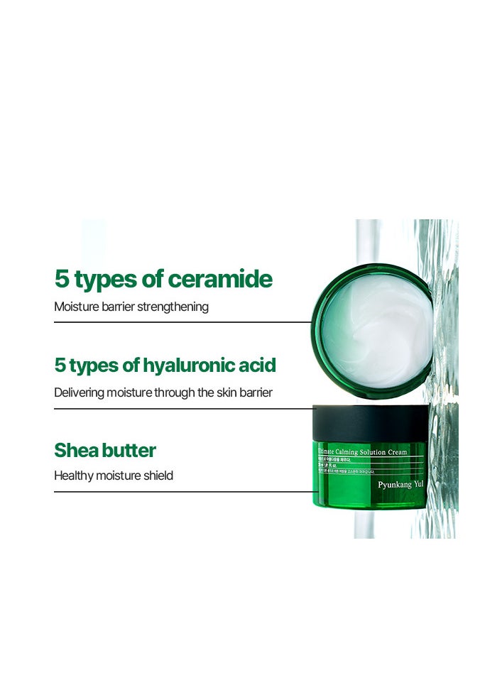 PYUNKANG YUL Ultimate Calming Solution Cream,Moisturiser Soothes and Relieves Redness Intensively with Cica & Tea Tree,30ml