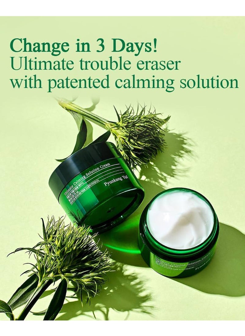 PYUNKANG YUL Ultimate Calming Solution Cream,Moisturiser Soothes and Relieves Redness Intensively with Cica & Tea Tree,30ml