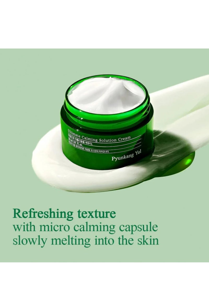 PYUNKANG YUL Ultimate Calming Solution Cream,Moisturiser Soothes and Relieves Redness Intensively with Cica & Tea Tree,30ml