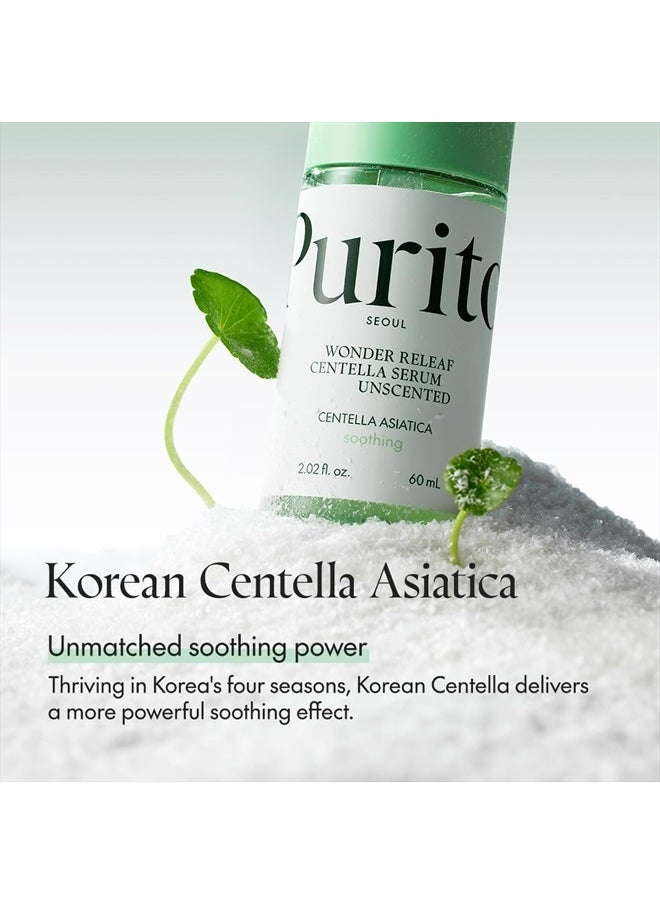 Centella Unscented Serum, Korean Centella, for All Skin Types, Ampoule, Soothing, Calming, Facial Serum for face, Vegan & Cruelty-Free, Korean Skin Care, 60ml 2fl.oz