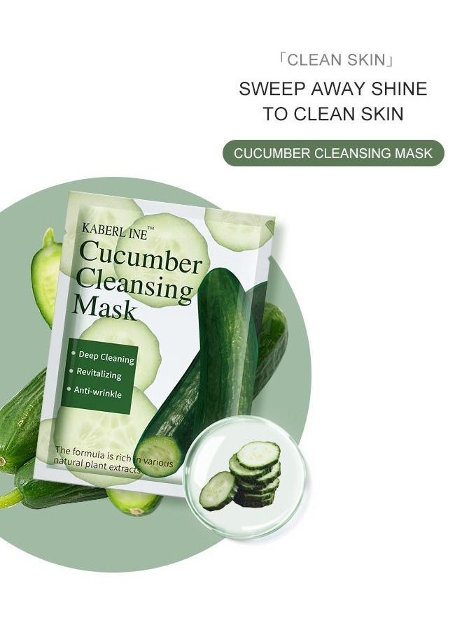 9 Pieces Facial Sheet Masks,Avocado,Cucumber,Aloe Vera,25ml