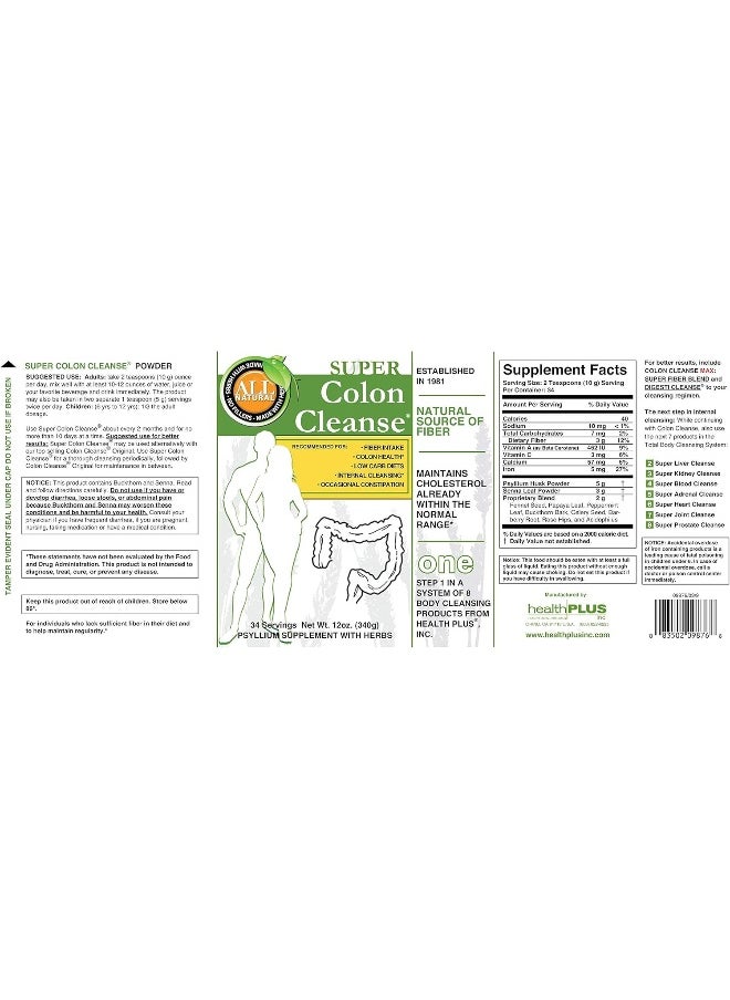 Health Plus Super Colon Cleanse: 10-Day Cleanse - Detox | More than 1 Cleanse, 12 Ounces