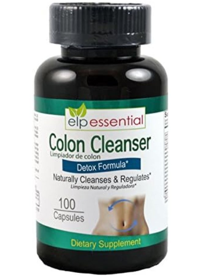 ELP ESSENTIAL Colon Cleanser Detox Formula 100 Capsules Limpiador de Colon