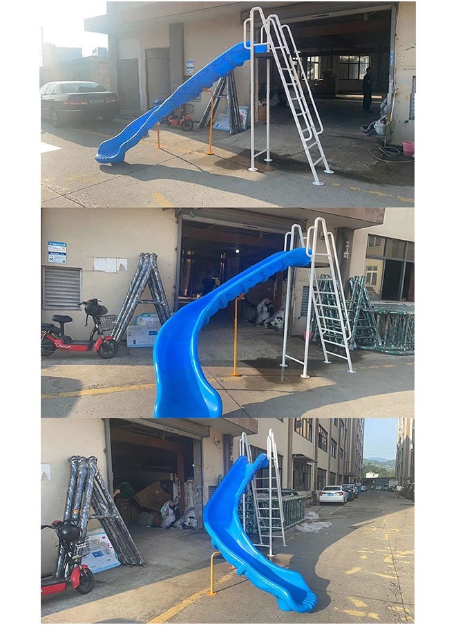 Outdoor Playground Plastic Slide Preschool Water Park Playground For Kids With Stair and Platform