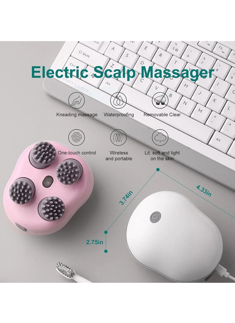 Electric Scalp Massager and Shampoo Brush for Stress Relief and Hair Growth