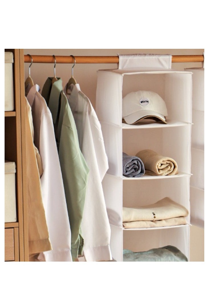 6 Compartments Storage, Hanging Organizer White 30 x 30 x 100cm