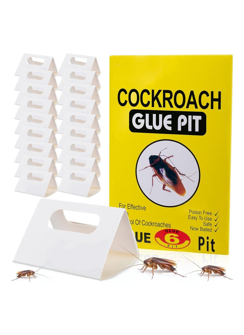 108 Count Cockroach Glue Traps Spider Scorpion Insect Trap Adhesive Long-Lasting Printing Design Sticky Traps Foldable, 8.6'' x 5.5'' (Yellow)