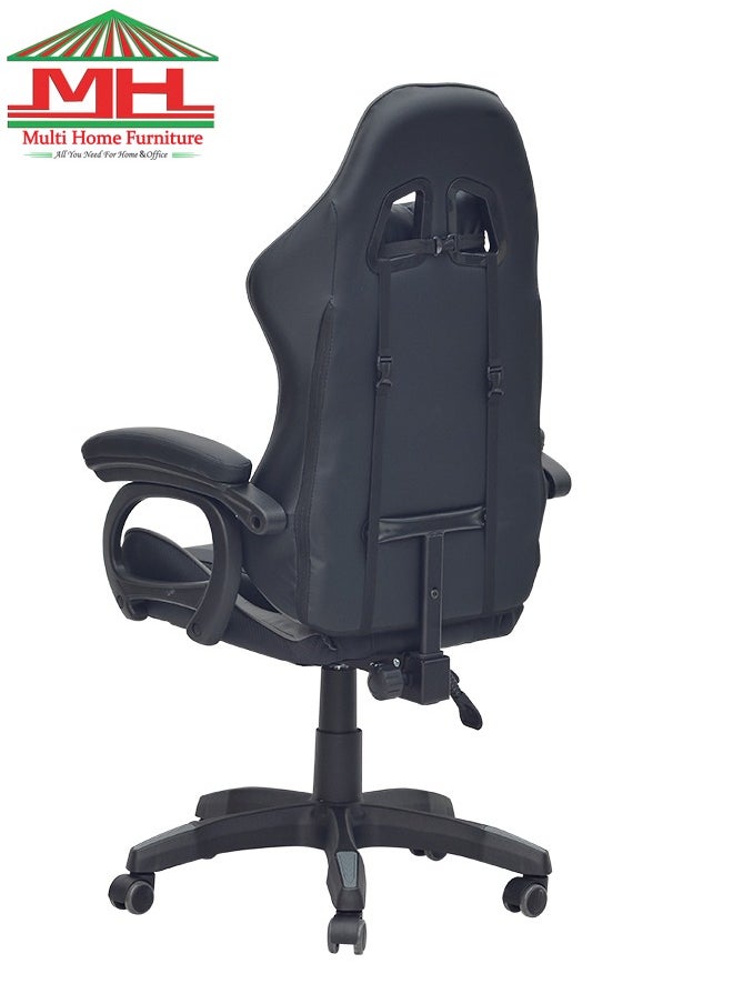 Modern Design Best Executive Gaming Chair (44-GREY/BLACK) For Video Gaming Chair For Pc With Fully Reclining Back And Headrest For ADULTS (10 TO 20) Years