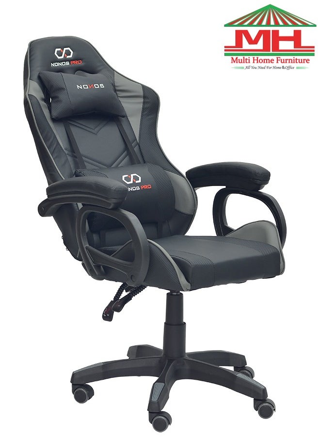 Modern Design Best Executive Gaming Chair (44-GREY/BLACK) For Video Gaming Chair For Pc With Fully Reclining Back And Headrest For ADULTS (10 TO 20) Years