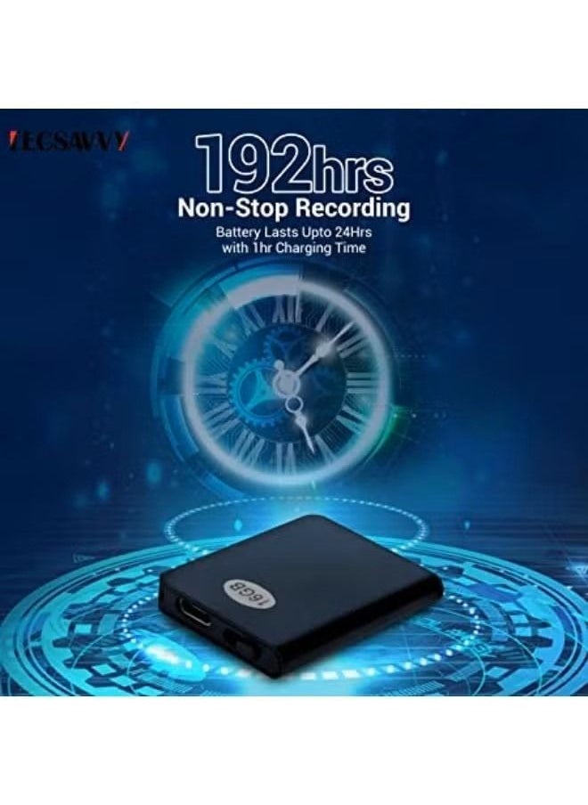 Voice Recorder with Playback and USB Charger - 32GB Mini Voice Recorder with 192 Hours of Recording Times for Interviews, Class Room, Meetings, Personal Notes and More. (32 GB)