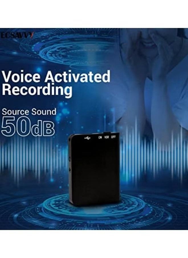 Voice Recorder with Playback and USB Charger - 32GB Mini Voice Recorder with 192 Hours of Recording Times for Interviews, Class Room, Meetings, Personal Notes and More. (32 GB)