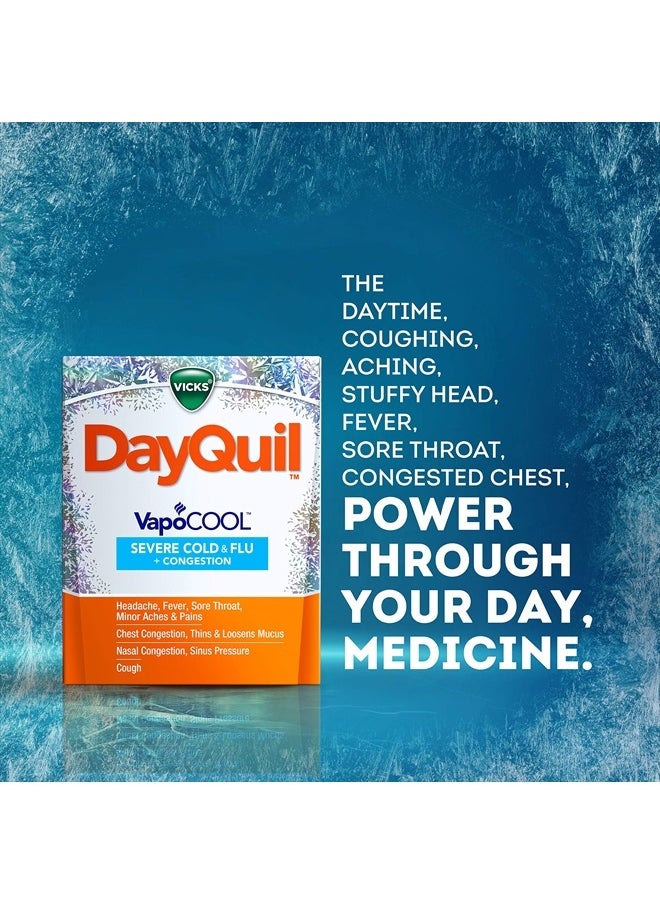 DayQuil and NyQuil VapoCOOL SEVERE Combo Cold & Flu + Congestion Medicine, Max Strength Relief For Fever, Sore Throat, Nasal Congestion, Sinus Pressure, Cough, 48 Count - 32 DayQuil, 16 NyQuil