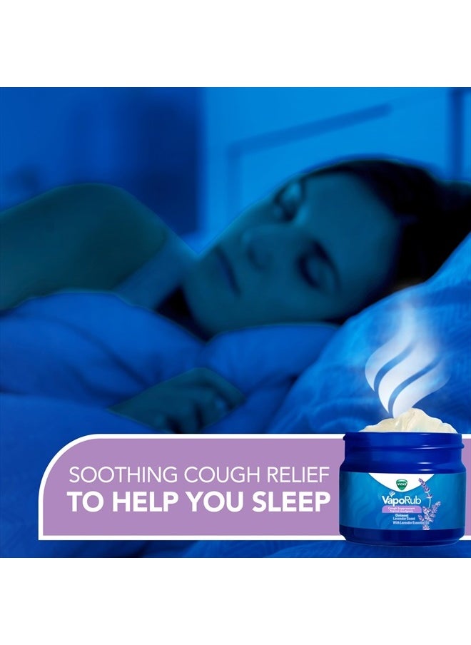 VapoRub, Lavender Scent, Cough Suppressant, Topical Chest Rub & Analgesic Ointment, Medicated Vicks Vapors, Relief from Cough Due to Cold, Aches & Pains, 1.76oz