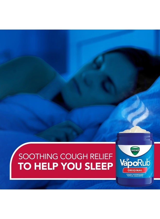 VapoRub Cough Suppressant Chest and Throat Topical Analgesic Ointment, 1.76 Ounce