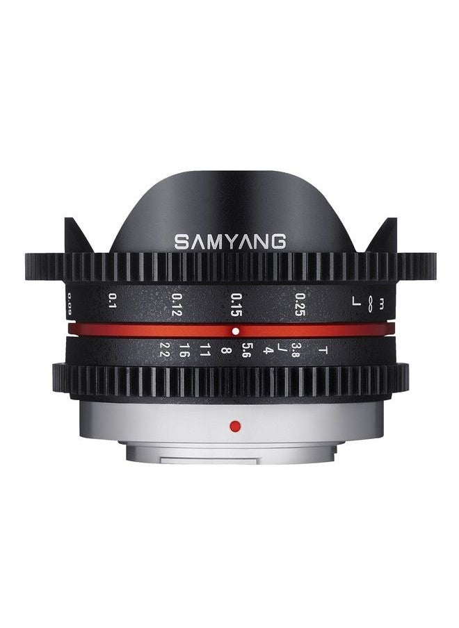 Cine SYCV75MFT 7.5mm T3.8 Cine Fisheye Lens for Olympus/Panasonic Micro 4/3 Cameras