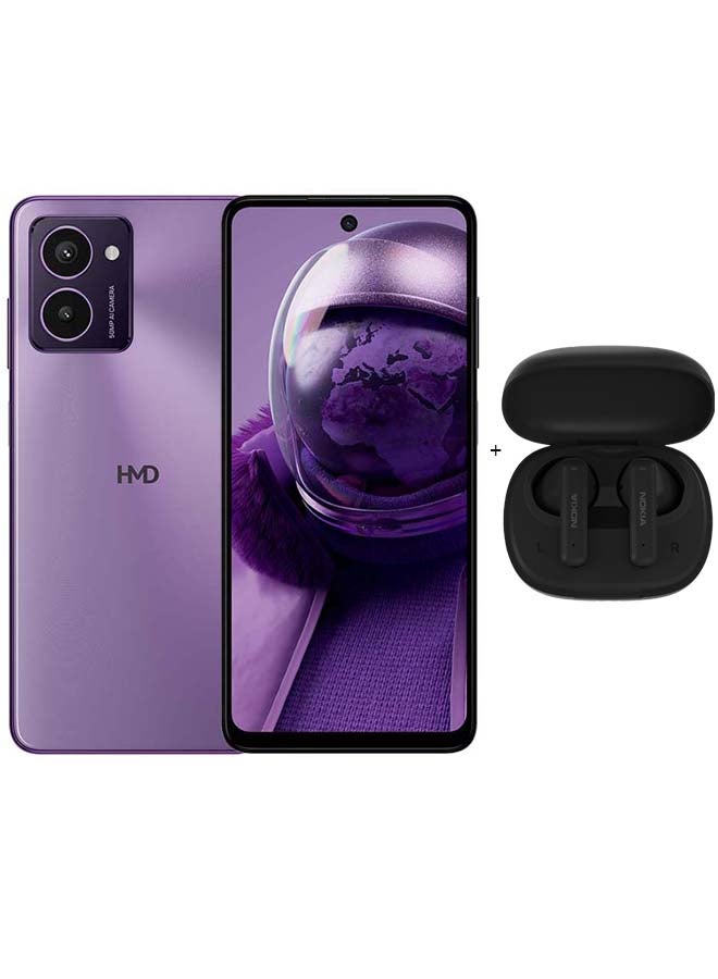 Pulse Pro 4G Dual SIM Twilight Purple 8GB RAM 256GB + Nokia TWS 112 Wireless Earbuds - Middle East Version