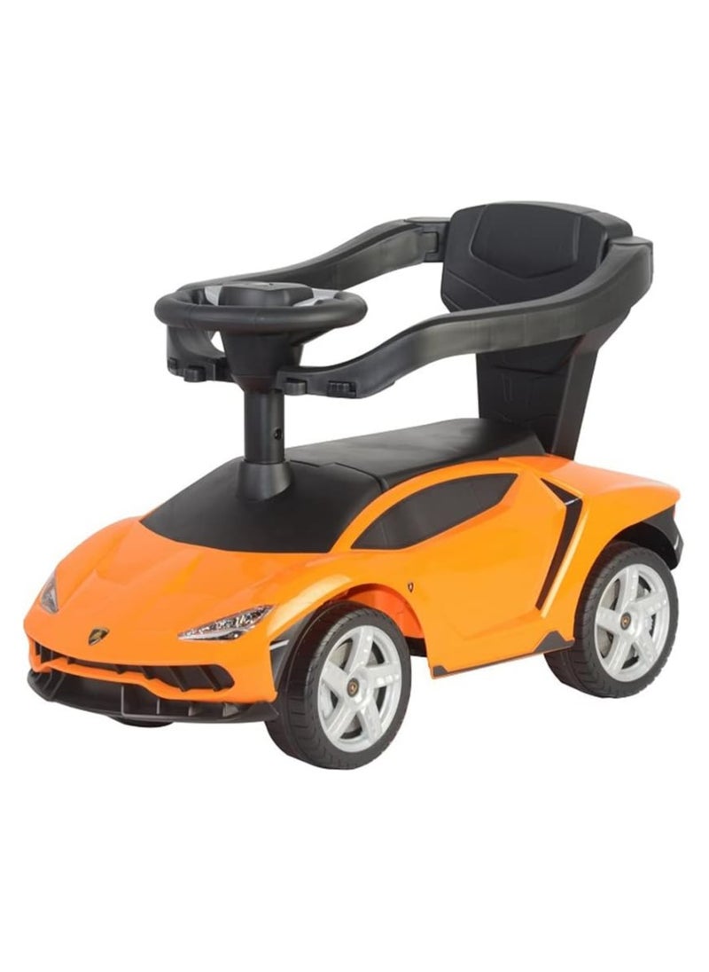 Lamborghini Car Ride-on with Push Handle & Canopy