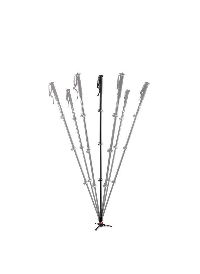 Video Monopod XPRO+, Camera and Video Support Rod with Video Head, 4-Section in Aluminium with Fluid Base, Photography Accessories for Content Creation, Video, Vlogging