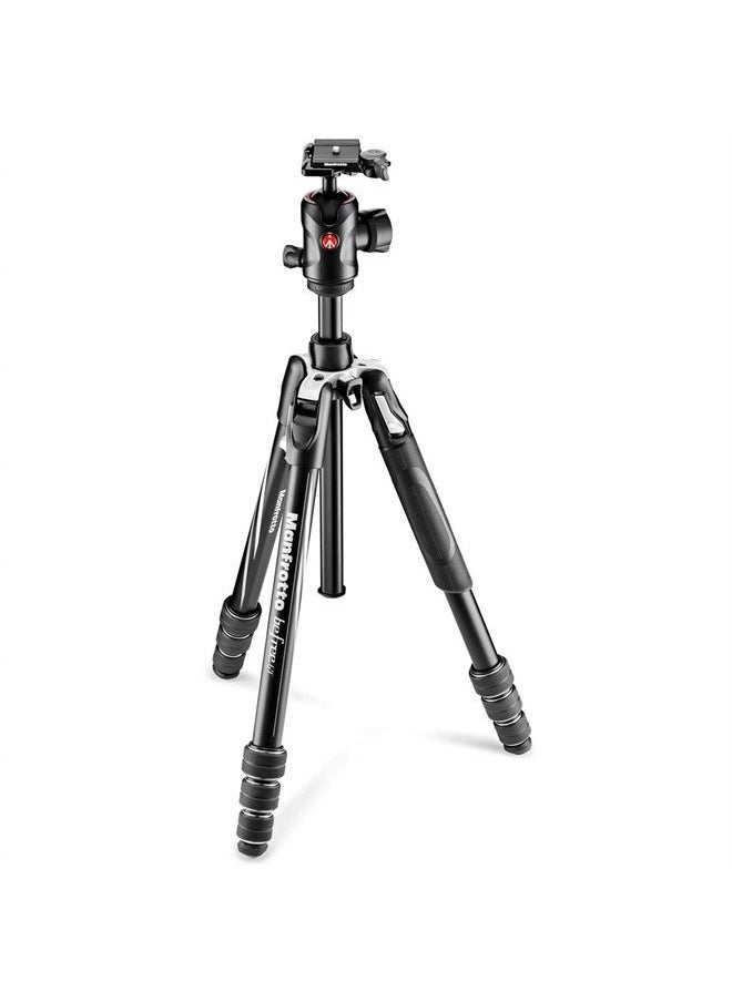 MKBFRTA4GT-BH Befree Advanced Travel Tripod, Twist Lock with Ball Head for Canon, Nikon, Sony, DSLR, CSC, Mirrorless, Up to 10 kg, Lightweight with Tripod Bag, Aluminium, Black