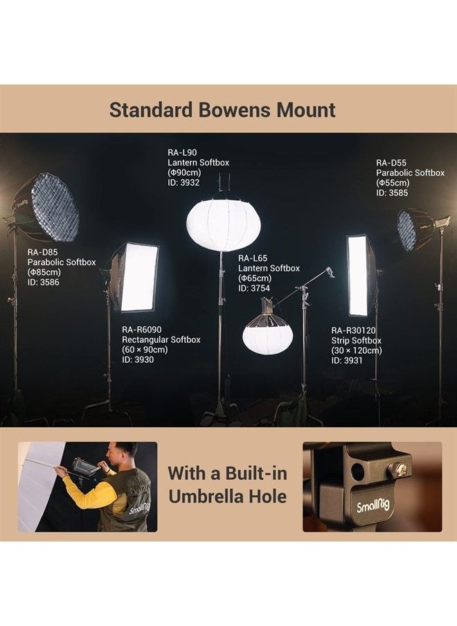 SmallRig RC 220B 220W Bi-Color LED Video Light 2700K-6500K 84500 Lux@3.3ft Continuous Lighting CRI 95+ TLCI 96+ w/Bowens Mount, Manual and App Control Remotely Professional Studio Spotlight-3473