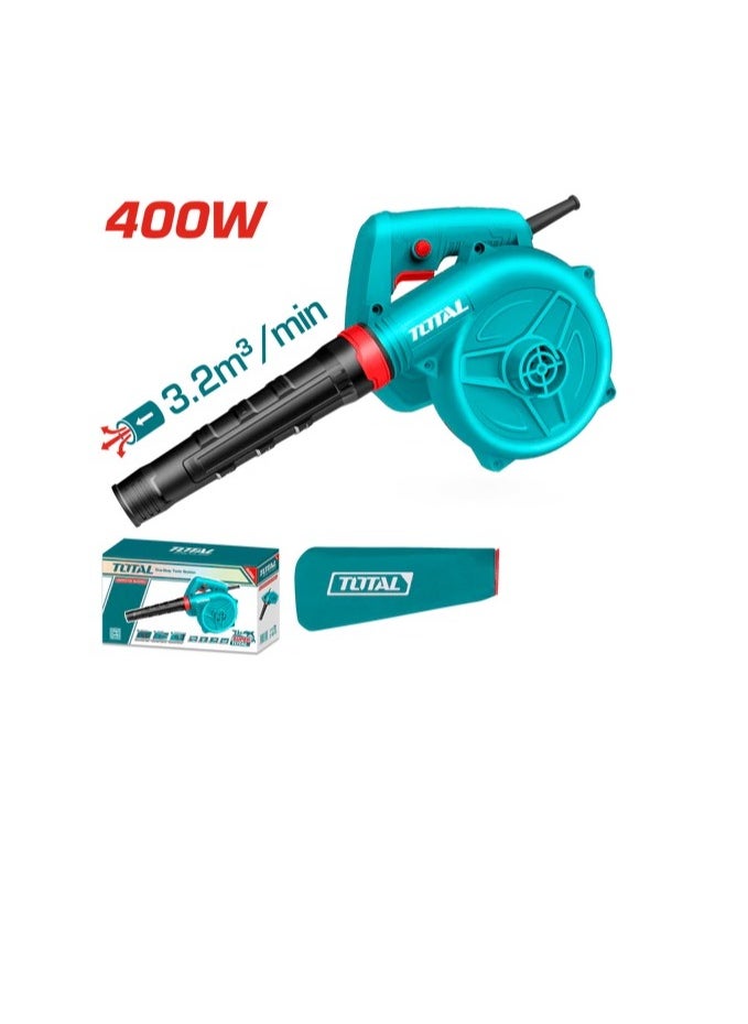 Super Total 400W Aspirator Electric Leaf Blower - High-Power Vacuum & Blower for Gardens, Cleaning & DIY Projects, 220-240V, 14000 RPM