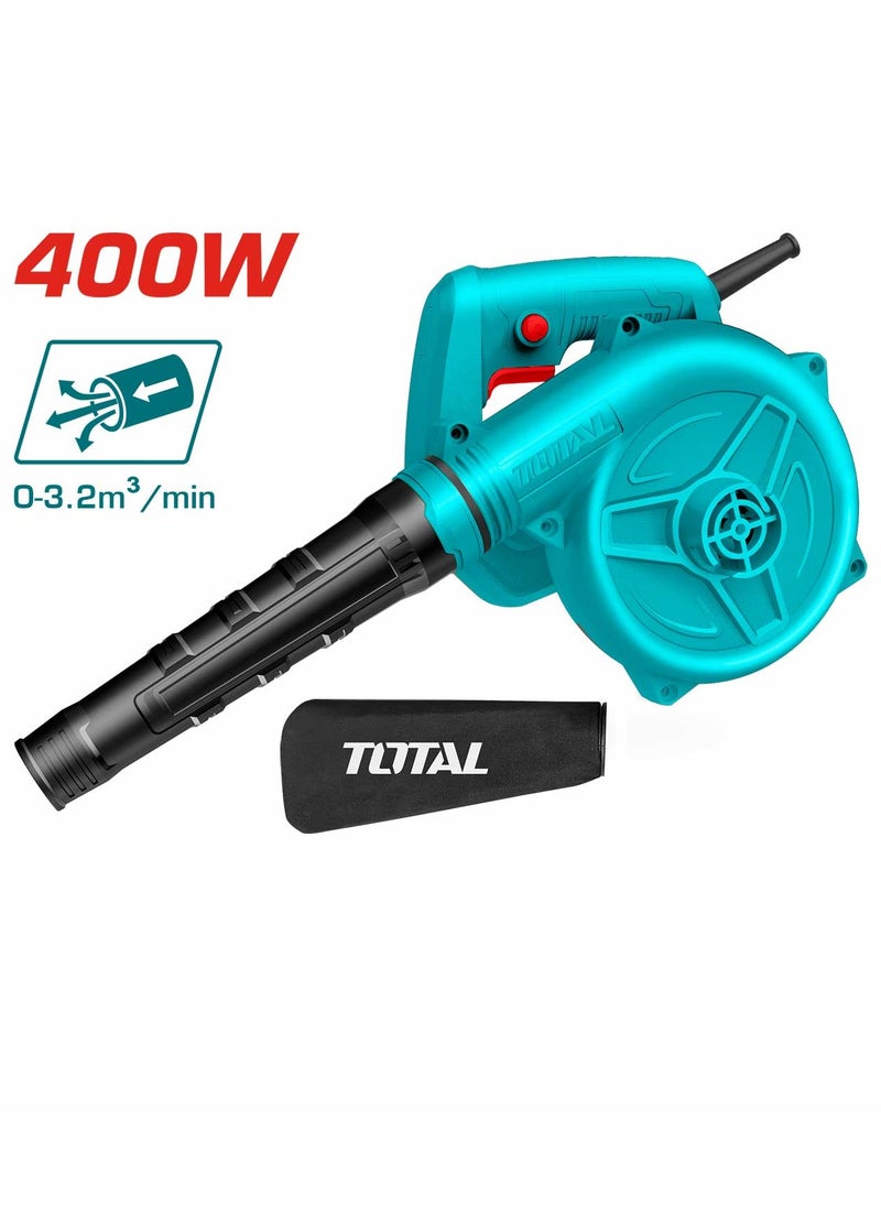 Super Total 400W Aspirator Electric Leaf Blower - High-Power Vacuum & Blower for Gardens, Cleaning & DIY Projects, 220-240V, 14000 RPM