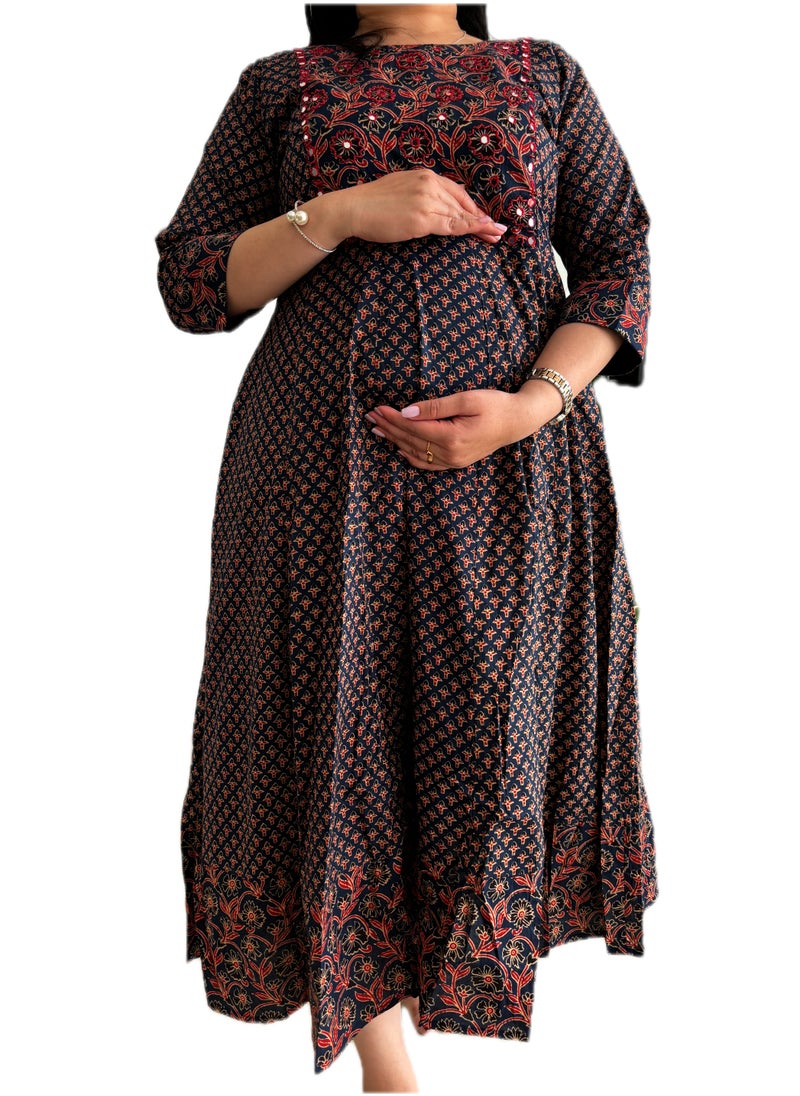 Zebees Soft Cotton Maternity Dress , Comfortable & Stylish