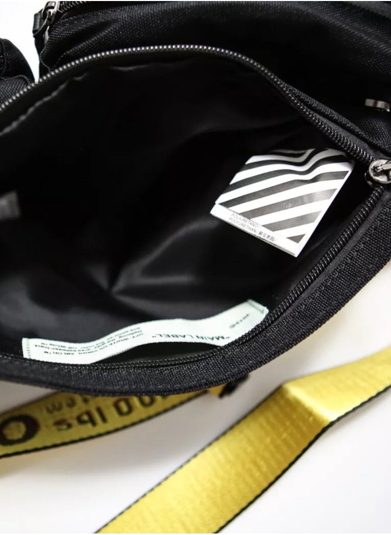 Off White Cordura Fanny Black Bag