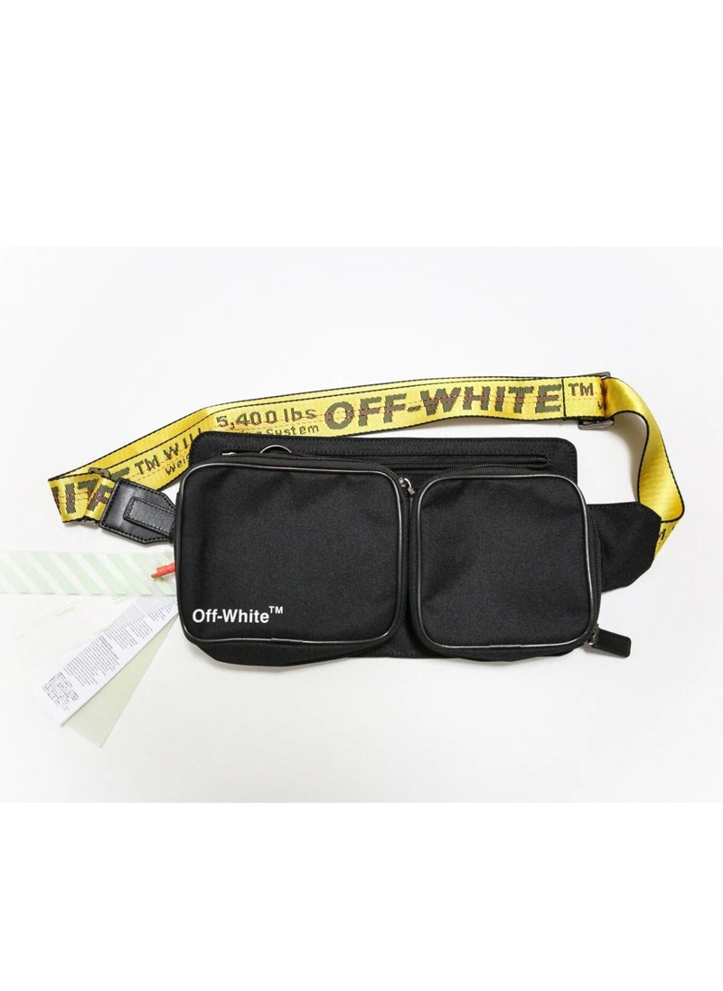 Off White Cordura Fanny Black Bag