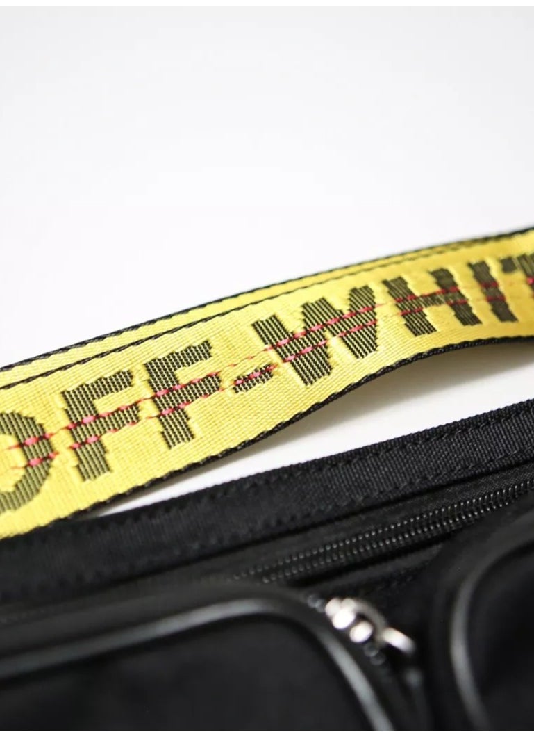 Off White Cordura Fanny Black Bag