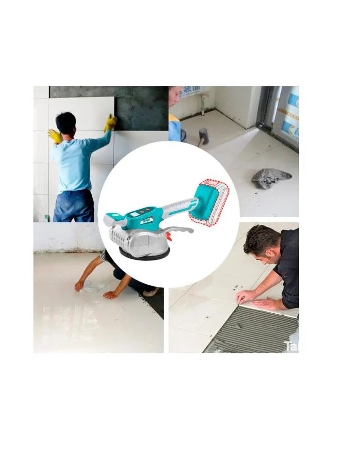 Total Lithium-Ion Tile Vibration Machine with Battery & Charger Included - 20V, 12-Speed, 50kg Suction Power for Easy Tile Installation