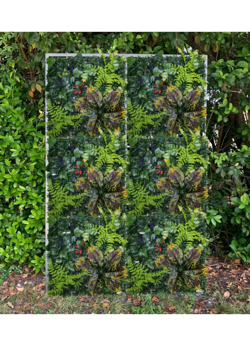 Artificial Hedge Grass Wall Panel 50x50 cm | UV Resistant Faux Greenery for Indoor & Outdoor Privacy & Decor