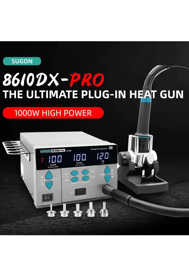 SUGON 8610DX-Pro 1000W Hot Air Gun Station BGA Rework Station for Cellphone CPU