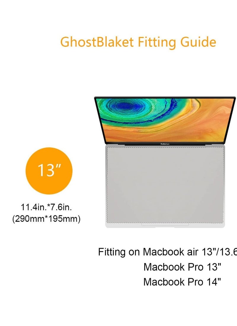 Blanket Screen Keyboard Imprint Protection Microfiber Liner and Cleaning Cloth Compatible with MacBook Air 13
