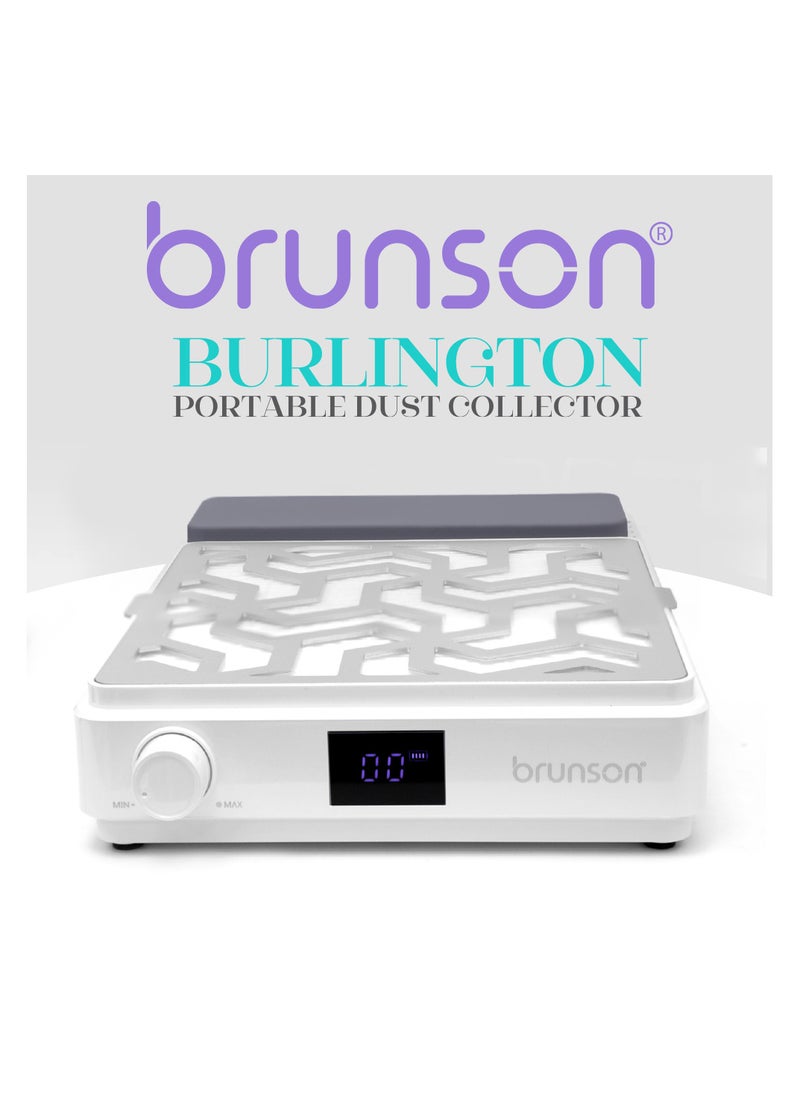 Nail Dust Collector Nail Tech Dust Collector with Adjustable Suction Power, Low Noise, and Pull Out Filter 2 in 1 Desktop Nail Supplies Extractor for Efficient Nail Care Burlington Portable Dust Collector