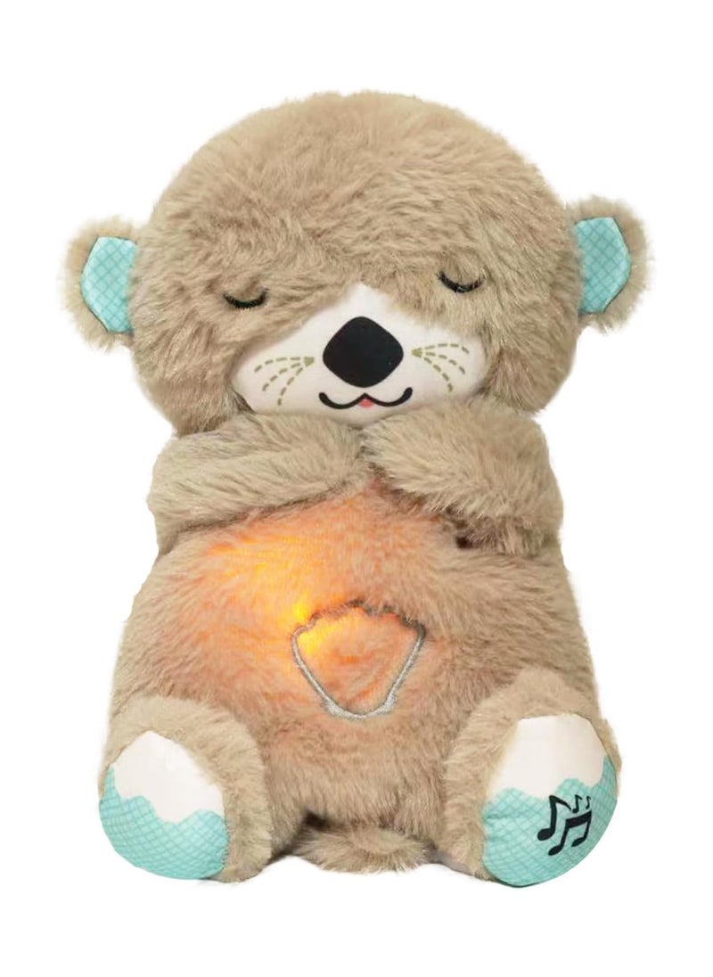 Breathing Otter, Soothe 'N Snuggle Otter with Breathing Movements and Music, Baby Breathing Soothing Otter Plush Doll, Music Sleep Companion, Sleep Aid